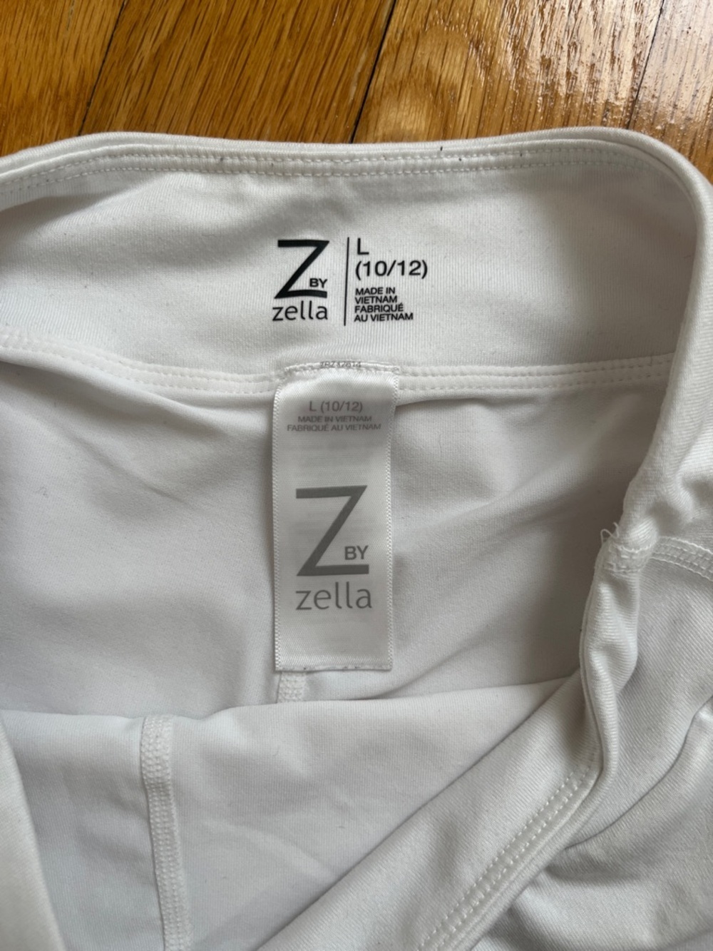 Z by Zella Girls Size L 10 / 12 White Tennis Cheer Skirt with Built in Shorts - Picture 2 of 10